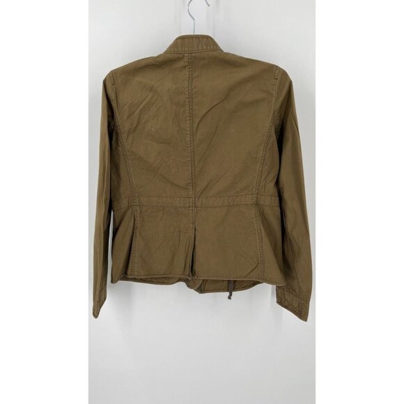 Anne Taylor Loft Olive Field Jacket Size S Women's Button Zip Drawstring Close - Picture 11 of 13